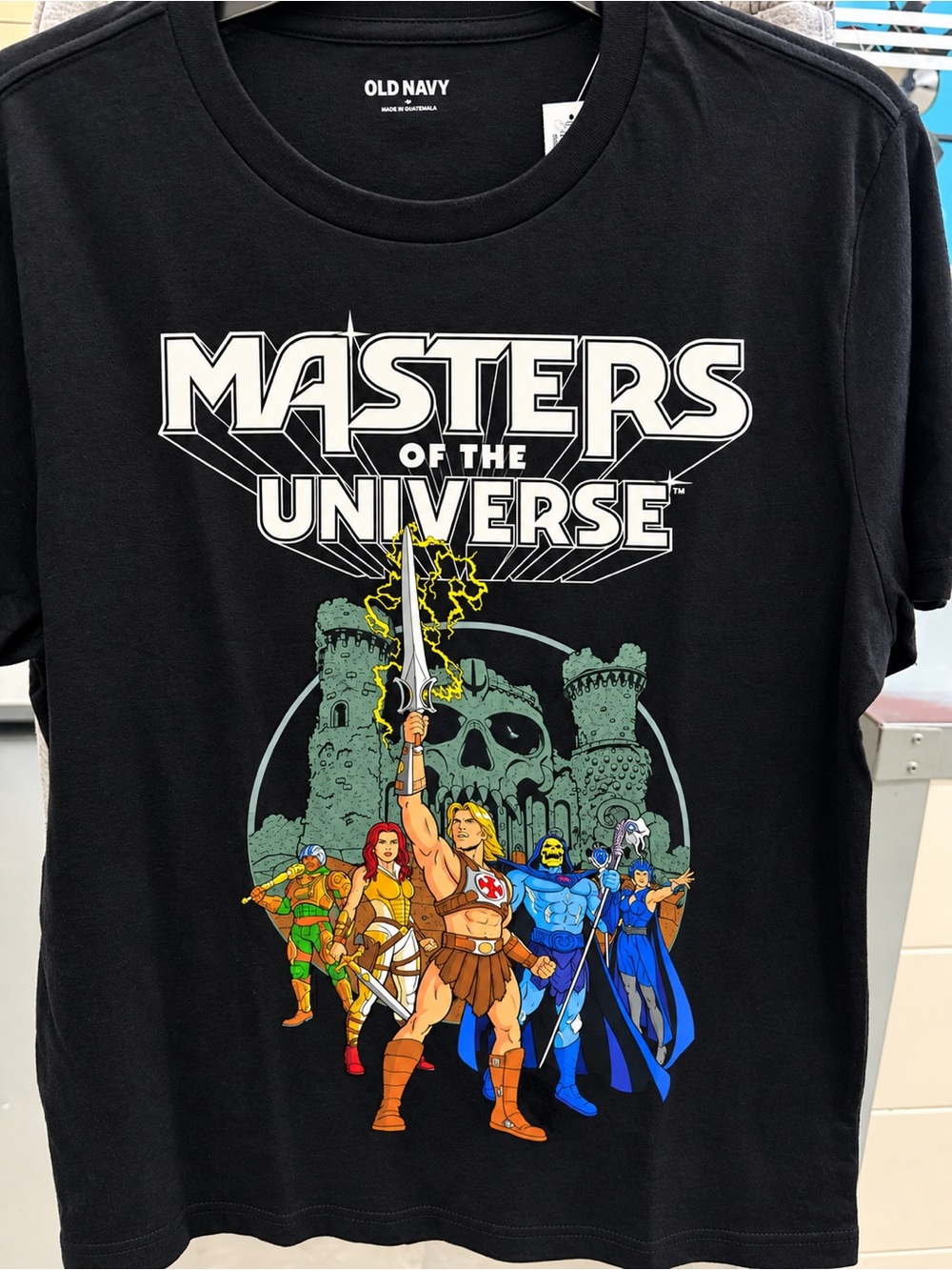 Men's Old Navy Masters of the Universe Black Graphic Medium T-Shirt NWT